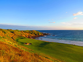 Overlooking the 18th green