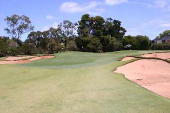 Green at the par three 3rd