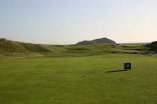 Tee shot on the blind 14th hole