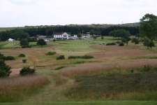 Tee shot on the mighty finishing hole