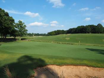 View from behind the double 8th and 17th green