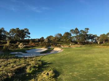 Green at the short par three 17th