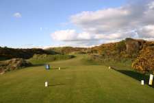 One of the many blind tee shots at County Down