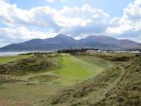 View from the top of the fairway on the mighty par four 9th