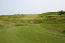 Blind drive up and over a dune at the 6th