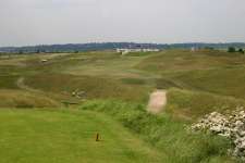 Tee shot on the 9th hole