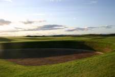 Nasty bunker fronts the 7th green