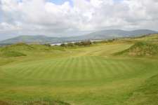 Looking back down the 18th fairway