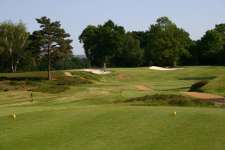 The beautifully bunkered 8th hole